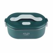 Ланч бокс с подогревом электрический Adler AD 4505 Green 55 Вт металлический для еды с крышкой 0,8л 220В. Изображение №4