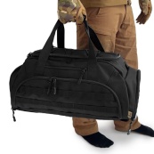 Тактична дорожня сумка-рюкзак 2 в 1 — зміцнена, універсальна чорна. Зображення №5 Тактична дорожня сумка-рюкзак 2 в 1 — зміцнена, універсальна чорна. Зображення №5