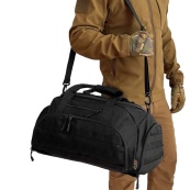 Тактична дорожня сумка-рюкзак 2 в 1 — зміцнена, універсальна чорна. Зображення №6 Тактична дорожня сумка-рюкзак 2 в 1 — зміцнена, універсальна чорна. Зображення №6