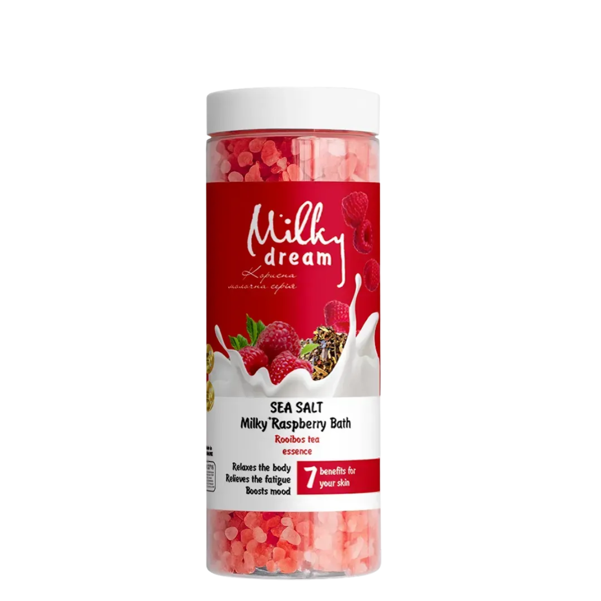 Морська сіль для ванни Milky Dream «Молочно-малинова ванна», 700 г Морська сіль для ванни Milky Dream «Молочно-малинова ванна», 700 г