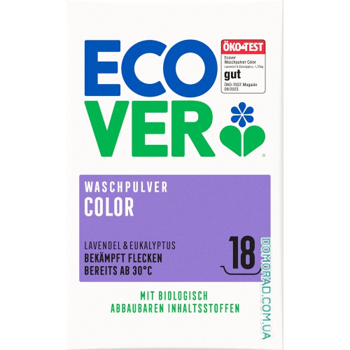 Ecover Сухий порошок Waschpulver Color 18WL 1,35kg Ecover Сухий порошок Waschpulver Color 18WL 1,35kg
