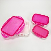 Комплект пластикових судків UNIQUE UN-1511. Колір: рожевий. Зображення №2 Комплект пластикових судків UNIQUE UN-1511. Колір: рожевий. Зображення №2