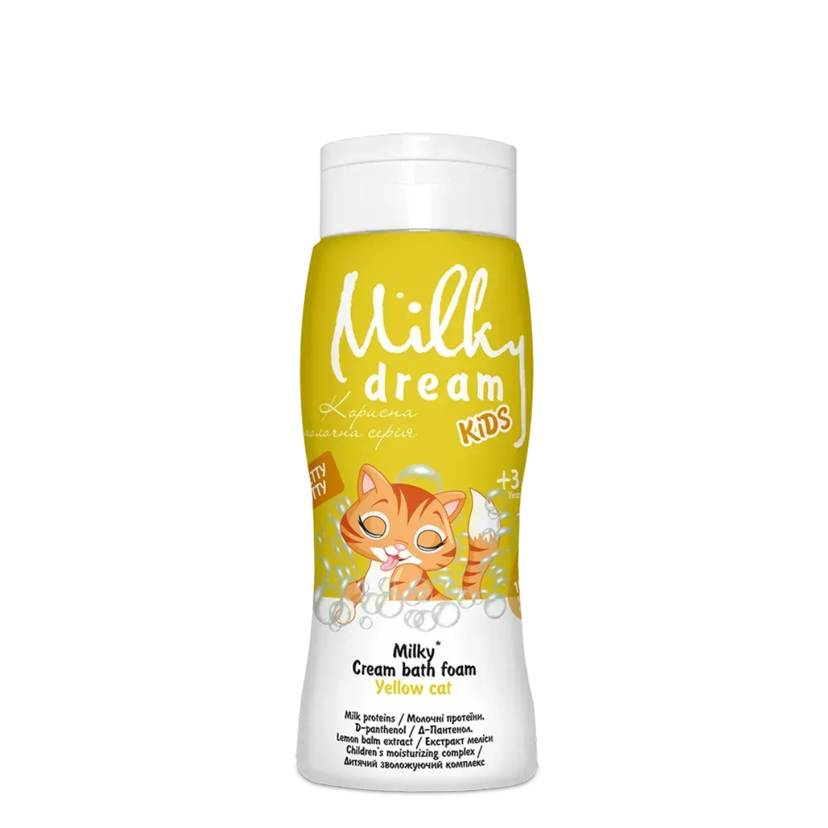 Дитяча крем-піна для ванни Milky Dream “Жовта Кішечка” 300 мл Дитяча крем-піна для ванни Milky Dream “Жовта Кішечка” 300 мл