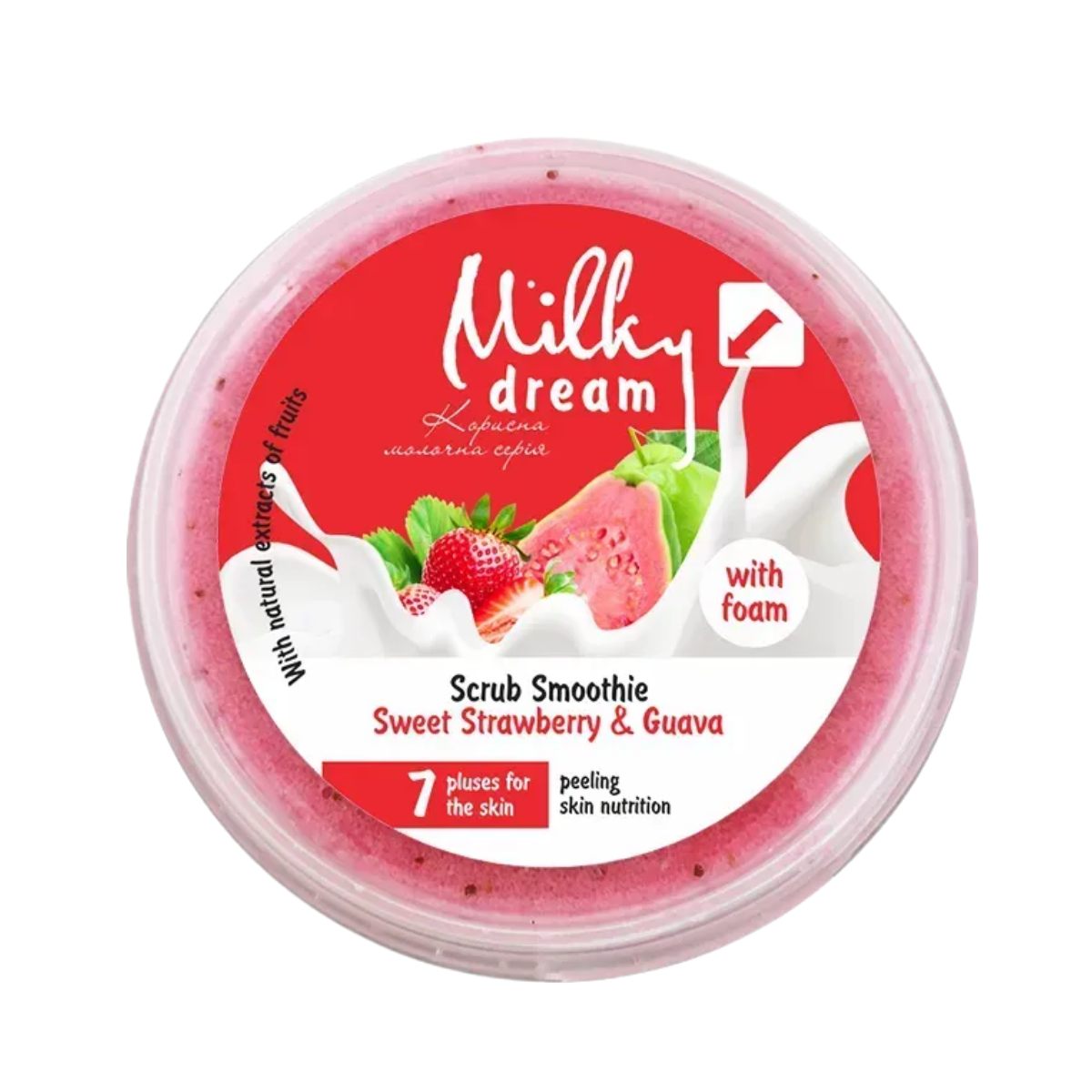 Скраб-смузі для тіла пінний Milky Dream "Sweet Strawberry & Guava" 140 г Скраб-смузі для тіла пінний Milky Dream "Sweet Strawberry & Guava" 140 г