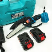 Аккумуляторная цепная мини пила 6"(15 см) Domotec 24V для обрезки деревьев и распила дров, по дереву. Изображение №11