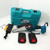 Аккумуляторная цепная мини пила 6"(15 см) Domotec 24V для обрезки деревьев и распила дров, по дереву. Изображение №14