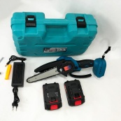 Аккумуляторная цепная мини пила 6"(15 см) Domotec 24V для обрезки деревьев и распила дров, по дереву. Изображение №15