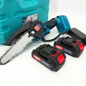 Аккумуляторная цепная мини пила 6"(15 см) Domotec 24V для обрезки деревьев и распила дров, по дереву. Изображение №18