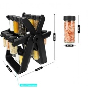 Органайзер для спецій і приправ Набір 18 скляних ємностей на колесі, що обертається Підставка для спецій. Зображення №3 Органайзер для спецій і приправ Набір 18 скляних ємностей на колесі, що обертається Підставка для спецій. Зображення №3