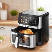 Аэрофритюрница Domotec Air Fryer MS-3224 сенсорное управление 12 л 4500 Вт. Изображение №2 Аэрофритюрница Domotec Air Fryer MS-3224 сенсорное управление 12 л 4500 Вт. Изображение №2