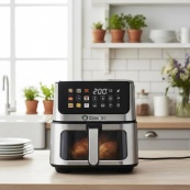 Аэрофритюрница Domotec Air Fryer MS-3224 сенсорное управление 12 л 4500 Вт. Изображение №3 Аэрофритюрница Domotec Air Fryer MS-3224 сенсорное управление 12 л 4500 Вт. Изображение №3