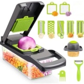 Овочерізка подрібнювач 14 в 1 ситечко для яєць та ніж для очищення овочів Veggie Slicer мультислайсер. Зображення №8 Овочерізка подрібнювач 14 в 1 ситечко для яєць та ніж для очищення овочів Veggie Slicer мультислайсер. Зображення №8