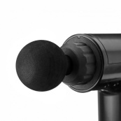 Акумуляторний масажер Fascial Gun KH-320 портативний ручний ударний м'язовий пістолет 4 насадки чорний. Зображення №5