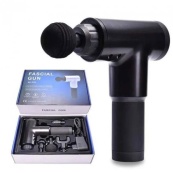 Акумуляторний масажер Fascial Gun KH-320 портативний ручний ударний м'язовий пістолет 4 насадки чорний. Зображення №11