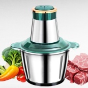 Подрібнювач для кухні, подрібнювач чопер кухонний, блендер з металічною чашею 2л. Зображення №2