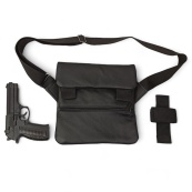 Тактична шкіряна сумка з кобурою, чоловічий месенджер, барсетка - чорний слінг, чоловіча сумка через плече. Зображення №43