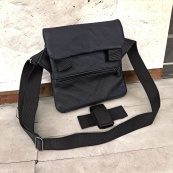 Тактична шкіряна сумка з кобурою, чоловічий месенджер, барсетка - чорний слінг, чоловіча сумка через плече. Зображення №50