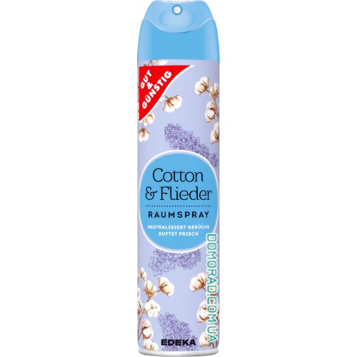 Gut&Gunstig Освіжувач повітря Cotton & Flieder 300ml Gut&Gunstig Освіжувач повітря Cotton & Flieder 300ml