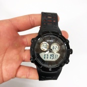 Часы наручные мужские SKMEI 2014BKWT, часы наручные электронные тактические, часы армейские оригинал. Изображение №8