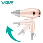 Фен для волосся дорожній VGR V-432 PINK, з концентратором 1000 Вт, іонізація та 2 режими. Колір: рожевий. Зображення №2