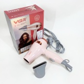 Фен для волосся дорожній VGR V-432 PINK, з концентратором 1000 Вт, іонізація та 2 режими. Колір: рожевий. Зображення №4