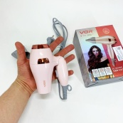 Фен для волосся дорожній VGR V-432 PINK, з концентратором 1000 Вт, іонізація та 2 режими. Колір: рожевий. Зображення №6