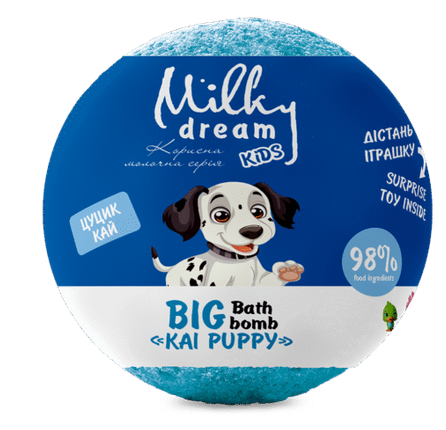 Бомба для ванн Milky Dream kids “Цуцик Кай” 190 г з сюрпризом Бомба для ванн Milky Dream kids “Цуцик Кай” 190 г з сюрпризом