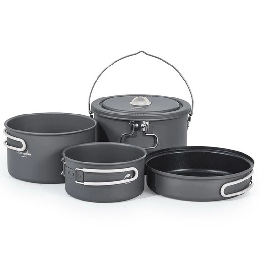 Набір посуду Naturehike CNH22CJ002 2 каструлі казанок сковорідка Набір посуду Naturehike CNH22CJ002 2 каструлі казанок сковорідка