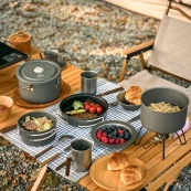 Набір посуду Naturehike CNH22CJ002 2 каструлі казанок сковорідка. Зображення №2 Набір посуду Naturehike CNH22CJ002 2 каструлі казанок сковорідка. Зображення №2