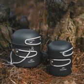Набір посуду Naturehike NH18T018-G 2 каструлі, 2 кришки. Зображення №5 Набір посуду Naturehike NH18T018-G 2 каструлі, 2 кришки. Зображення №5