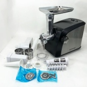 Електрична м'ясорубка Rainberg RB-673 із соковижималкою та шатківницею 9 насадок 3000W з реверсом. Зображення №5