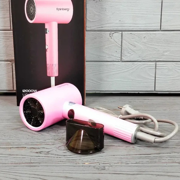Професійний фен для волосся з іонізацією Rainberg RB-2253 2000Вт Pink Професійний фен для волосся з іонізацією Rainberg RB-2253 2000Вт Pink