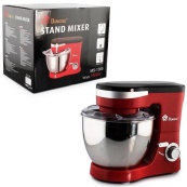 Міксер-тестоміс планетарний Domotec MS-1368 на 6 швидкостей 3 насадки чаша 4 л 1500 W. Зображення №3