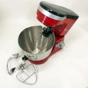 Міксер-тестоміс планетарний Domotec MS-1368 на 6 швидкостей 3 насадки чаша 4 л 1500 W. Зображення №9
