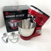 Міксер-тестоміс планетарний Domotec MS-1368 на 6 швидкостей 3 насадки чаша 4 л 1500 W. Зображення №11