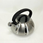 Чайник со свистком Unique UN-5303 кухонный на 3 литра, металический чайник из нержавейки. Цвет: черный. Изображение №7