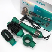 Фен-щітка VGR V-493 Мультистайлер 4в1 з насадками 1000 Вт професійний повітряний Браш Стайлер. Зображення №11 Фен-щітка VGR V-493 Мультистайлер 4в1 з насадками 1000 Вт професійний повітряний Браш Стайлер. Зображення №11