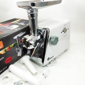 Мясорубка с соковыжималкой Domotec MS-2018 2500 Вт. Цвет: белый. Изображение №3