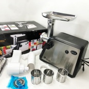 Электрическая мясорубка Domotec MS-2020 с насадкой для томатов и терками 2600 W. Изображение №2 Электрическая мясорубка Domotec MS-2020 с насадкой для томатов и терками 2600 W. Изображение №2