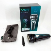 Електробритва портативна VGR V-333 шейвер для гоління бороди та вусів з акумулятором. Колір: чорний. Зображення №6