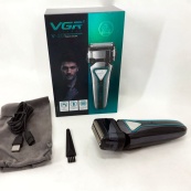 Електробритва портативна VGR V-333 шейвер для гоління бороди та вусів з акумулятором. Колір: чорний. Зображення №9