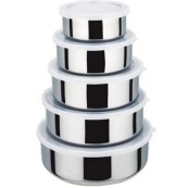 Набір харчових контейнерів Unique UN-1515 5 шт із нержавіючої сталі. Зображення №3