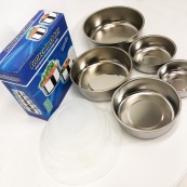 Набір харчових контейнерів Unique UN-1515 5 шт із нержавіючої сталі. Зображення №11