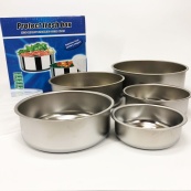 Набір харчових контейнерів Unique UN-1515 5 шт із нержавіючої сталі. Зображення №12