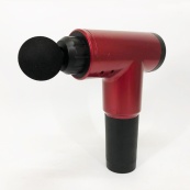 Акумуляторний масажер Fascial Gun KH-320 портативний ручний ударний м'язовий пістолет 4 насадки червоний. Зображення №23