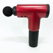 Акумуляторний масажер Fascial Gun KH-320 портативний ручний ударний м'язовий пістолет 4 насадки червоний. Зображення №24