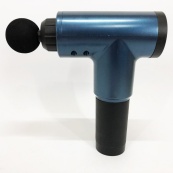 Акумуляторний масажер Fascial Gun KH-320 портативний ручний ударний м'язовий пістолет 4 насадки синій. Зображення №22