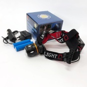 Фонарь налобный светодиодный водонепроницаемый с 2 аккумуляторами Bailong BL-T06B-P90, головной фонарик. Изображение №5