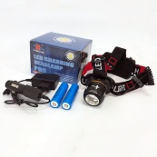 Фонарь налобный светодиодный водонепроницаемый с 2 аккумуляторами Bailong BL-T06B-P90, головной фонарик. Изображение №6