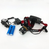 Фонарь налобный светодиодный водонепроницаемый с 2 аккумуляторами Bailong BL-T06B-P90, головной фонарик. Изображение №10